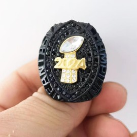 guancrown Fantasy Football Championship Ring 2024 Award Prize Sports Winner FFL Champion Ring (Nine, Size 11)