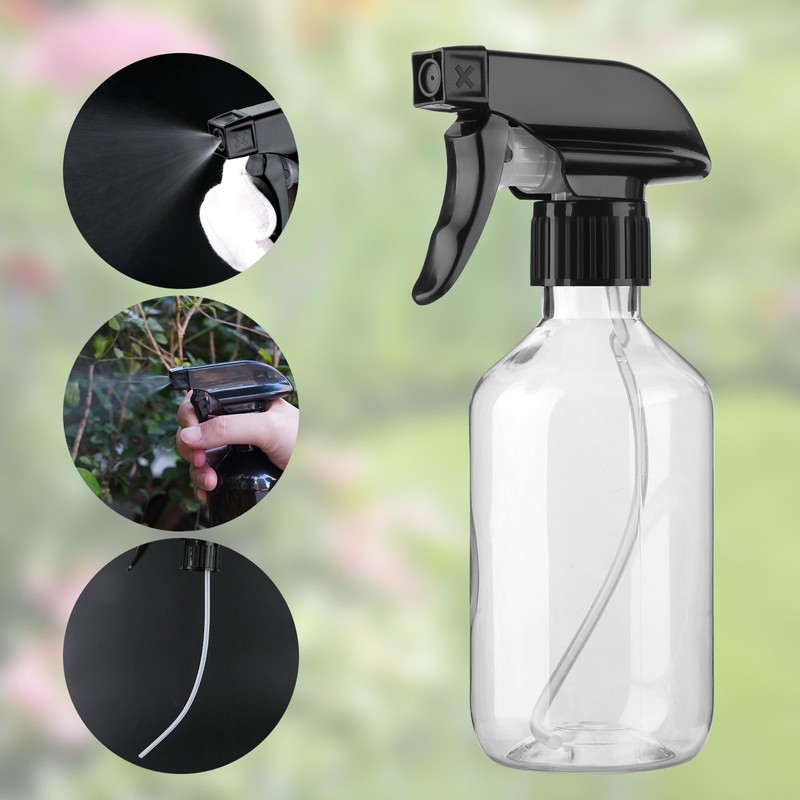 Arkeiliy 2-Pack Leakproof Spray Bottles (300ml/10oz) - Adjustable Nozzle for