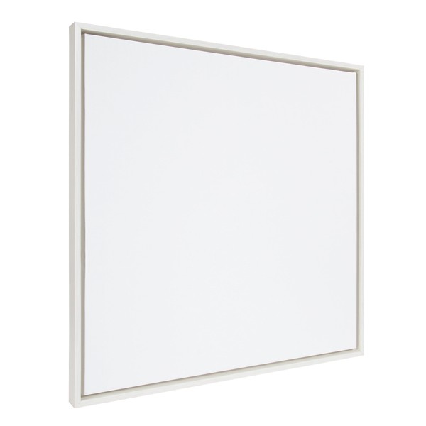 Kate and Laurel Sylvie Blank Framed Canvas Wall Art; 30x30