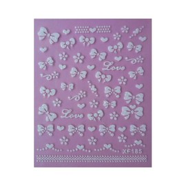 Generic Black Flowers Daisy Heart Lips Love Nail Decals Stickers Silver Rhinestone Xf185 Nail Wraps Stickers Manicure Supplies for Women Nails Full Long Lasting Easy Apply and Remove