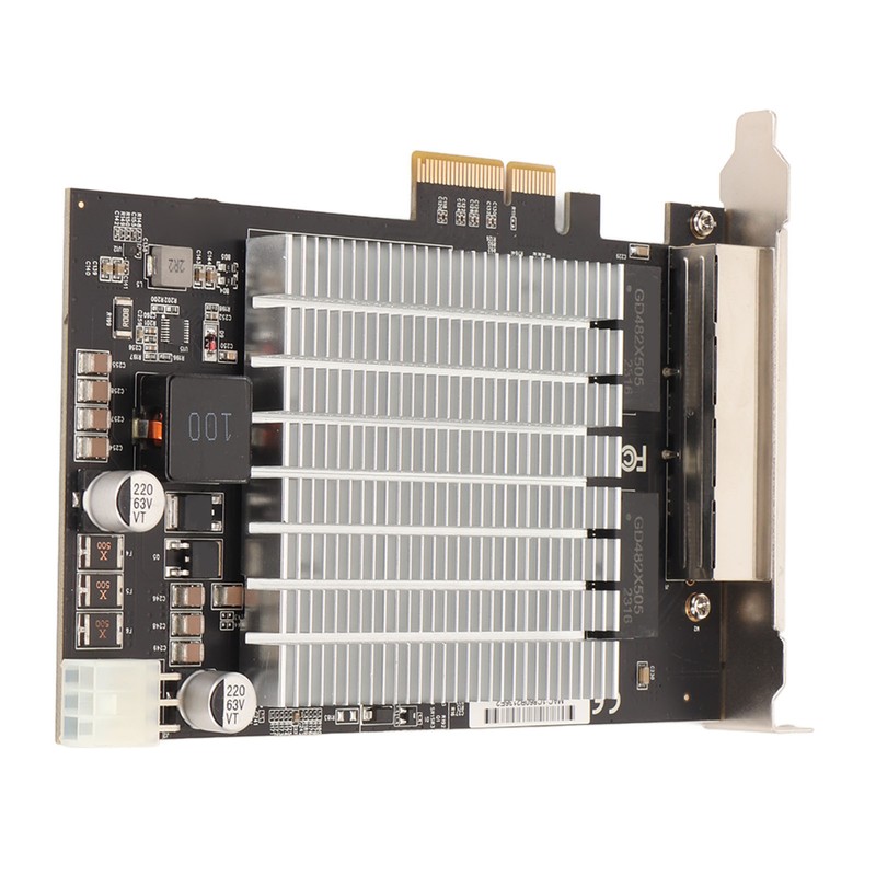 PoE Network Card 4 RJ45 Ports PCIe Slot 2.5G 30W