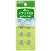 Clover Snaps 0.5 inches (12 mm), 6 Pairs, Silver 26-545
