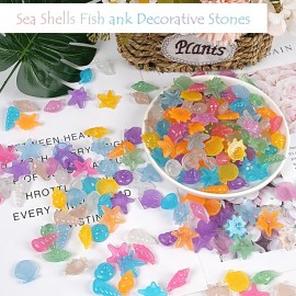 Unbranded Aquarium Ocean Shape Decorative Stones for Fish Tanks, Gardens (100 Pieces)