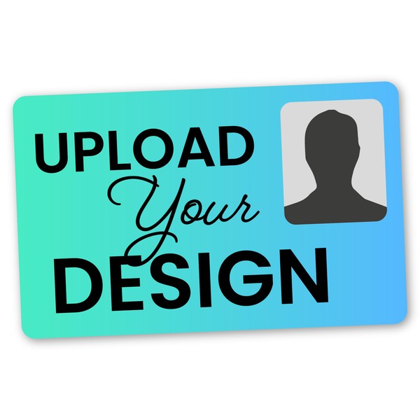 1 Personalised Upload Your Design Plastic Photo ID Identity Business