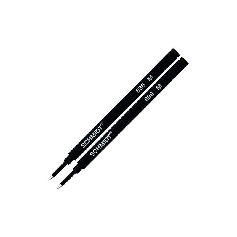 2 Pack - Schmidt 888 Black Medium Rollerball Refill