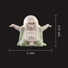 Houlu 3.15 Inch Small Green Laughing Buddha Statue for Home