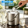 Stainless Steel Ice Bucket,3L Insulated Ice Bucket With Lid &