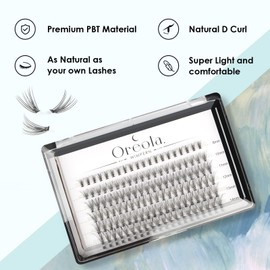 Oreola DIY Individual Eyelashes 0.07D 8-15 mm False Eyelash Clusters for Eyelash Extension at Home, 20D Cluster Eyelashes Individual Natural Single Fake Lashes Individual Eyelash Bundles Reusable