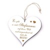 Heart Engraved Sign with Saying - Beste Stiefmama Stiefmutter der