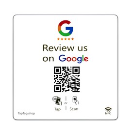 Tap Tag Review Window Sign tap sign, compatible with google, double sided sticky window google sign, tap to review sign, tap through window to review