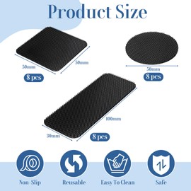 VEGCOO 24 Pcs Carpet Grippers,Non Slip Rug Stickers Grippers,Rug Gripper For Carpet,Rug Gripper For Carpeted Floor,Suitable For Carpeted Floors,Sofa Cushions And Car Boot Liners (24)