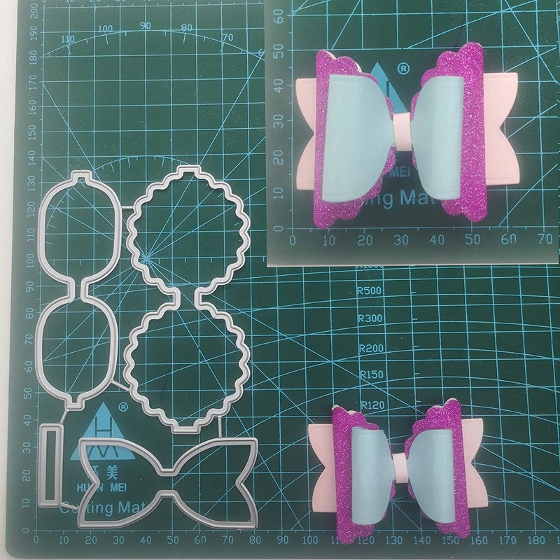 3pcs Flower Bows Metal Die Cuts,Wedding Kids Bow Tie Bowtie