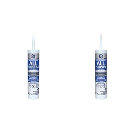 GE GE012A Silicone 1 All Purpose Sealant Caulk, 10.1oz, Clear - 12 Pack (2)