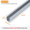 Shine Decor 3.3FT/1M Aluminum Track Channel Mounting Bracket, for 10mm