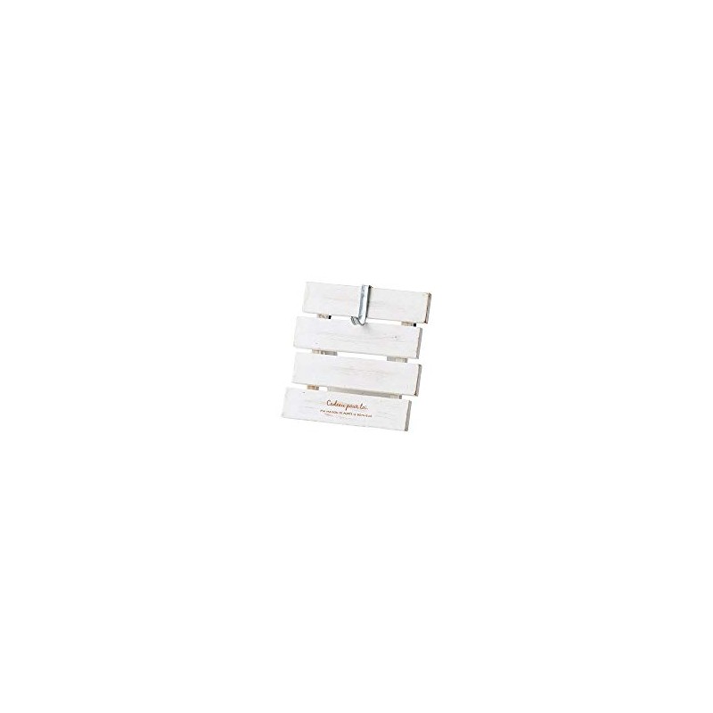 PASEO WF-120WH Wooden Wreath Stand, White, 5.9 x 0.8 x