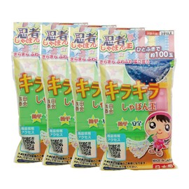 Tomoda Ninja Shabondama, Sparkling Shabondama, Set of 4, Made in Japan