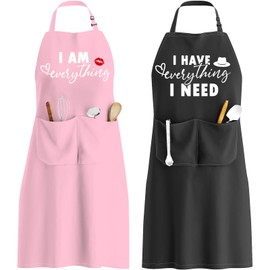 Couples Unique Gifts Funny, Cooking Aprons Gifts for Couple, Engagement Gifts for Couples Who Have Everything, Funny Couple Gifts Adjustable Apron Set for Women Men Anniversary Valentine’s Day