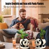 KEEPPACE 2PC Panda Bamboo Planter Pots-5.7 Inch Ceramic Animal Planters