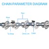 3 Pack 8 Inch Chainsaw Chain-8 Inch Replacement Saw Chains