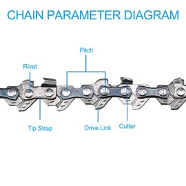 3 Pack 8 Inch Chainsaw Chain-8 Inch Replacement Saw Chains Compatible,Fits most Chainsaws/Chainsaw Bar/Mini Chainsaws