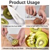 DMZK 2Pcs Fruit Cutting Spoon, 2 in 1 Reusable Avocado