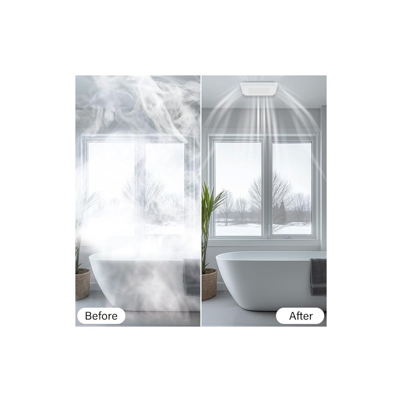 2 In 1 Bath Fan With LED Light, 25W Ceiling
