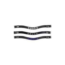 HKM Hobby Horsing Headbands Set of 3 for Bridle Hobby Horsing - Navy Stars Design