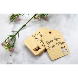Teddy Bear Gift Tags for Baby Shower - Thank You Beary Much - 12pc (Antique Gold)