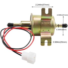 SOLLON Electric Fuel Pump 12V Universal Low Pressure 12 Volt Transfer Inline Fuel Pump