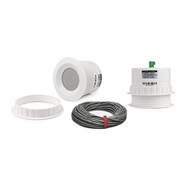 Pure Resonance Audio 3 Inch 70 Volt Ceiling Speaker Bundle with Installation Wire - Contractor Pack (2 Speakers)