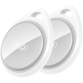 2 Pack Air Tracker Tag [Apple MFi Certified] Bluetooth Tracker Pair with Apple Find My(iOS Only) Smart Air Tag Key Finder Item Locator Waterproof Tracking for Pet Wallet Backpack Dog Luggage