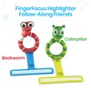 hand2mind FingerFocus Highlighter Follow-Along Friends, Guided Reading Strips, Reading Tracker,
