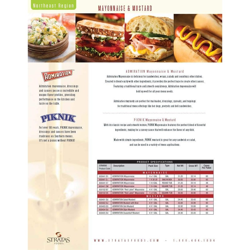 Admiration Extra Heavy Mayonnaise 128oz - Gallon