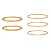Lucky Brand Gold Plated 5 Pack Bangles