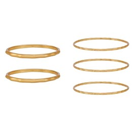 Lucky Brand Gold Plated 5 Pack Bangles
