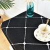 NEWISHER Farmhouse Embroidered Plaid Tablecloth Lattice Fabric Bedside Table Cloth