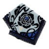 Blooming Anna Sui 109307-0009-03 Large Towel Handkerchief, Rose Glitter (Navy)