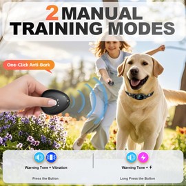 Mawrpet Upgraded Anti-Bark Collar with Remote Tag, 2-in-1 Dog Training Collar&Dog Bark Collar with 5 Adjustable Sensitivity,Smart Anti Barking for Large Medium Small Dogs(8-150lbs)-Black