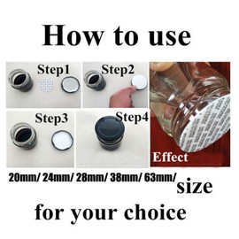 NANSHINE 500pcs Red 24mm/ 0.94" Pressure Activated Seals Cap Liners Foam Sealing inserts for Glass & Plastic Jar Bottles Containers No Induction Sealer Needed