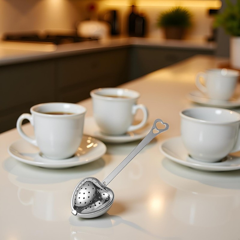 Heart Tea Infuser for Loose Leaf Tea Steeper, Long Grip