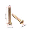sourcing map M6x40mm Furniture Bolt Hex Socket Drive Round Head