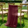 Chiffon Table Runner Burgundy, 77 x 300 cm Soft and