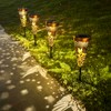 DIBIEECN 4 Pack Hummingbird Solar Pathway Lights Outdoor,Metal Garden Decorations