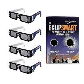 Celestron Celestron – EclipSmart Solar Shades Observing Kit – Meets ISO 12312-2:2015(E) Standards – Four Eclipse Glasses & Guidebook – Perfect for Safe Sun Viewing and Sunspots