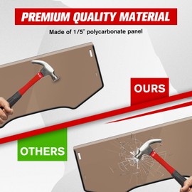 LitMiRaCle Front Half Windshield for Can-Am Maverick R 2024+, Scratch Resistant Dustproof Hard Coat Poly Half Windscreen for Can Am Maverick R MAX X RS 2024+ Accessories, Dark Tinted