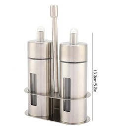 Aceitera y Vinagrera,Olla de acero inoxidable a prueba de fugas, botella de aceite de soja, vinagre de condimento, vinagre