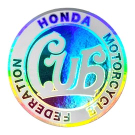 Cub Parody Sticker Hologram Super Cab Cross Cub Hunter Cab Little Cub Outdoor Waterproof Weatherproof Motorcycle Car Custom Sticker Chatterbell Honda JAF Style