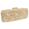 Boutique De FGG Bling Flower Crystal Clutch Evening Bags for