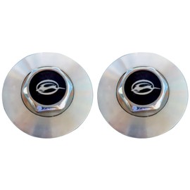 Polished Silver Wheel Center Cap Hub Cap 2pcs