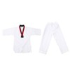Taekwondo Uniform Striped Model Polyester Cotton with Belt Martial Arts